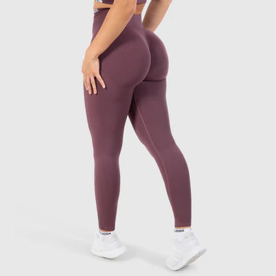 Leggings Solid Scrunch Dark Purple