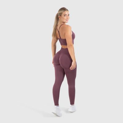 Leggings Solid Scrunch Dark Purple