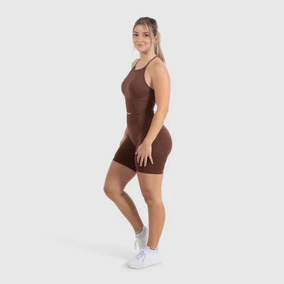 Shorts Maria Solid Scrunch Brown