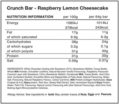 Warrior Crunch Bar - 12 X 64g