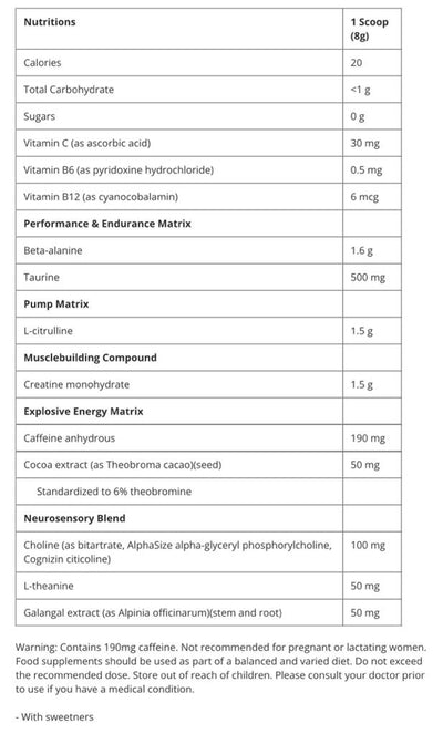 Vapor X5 Next Gen pre-workout