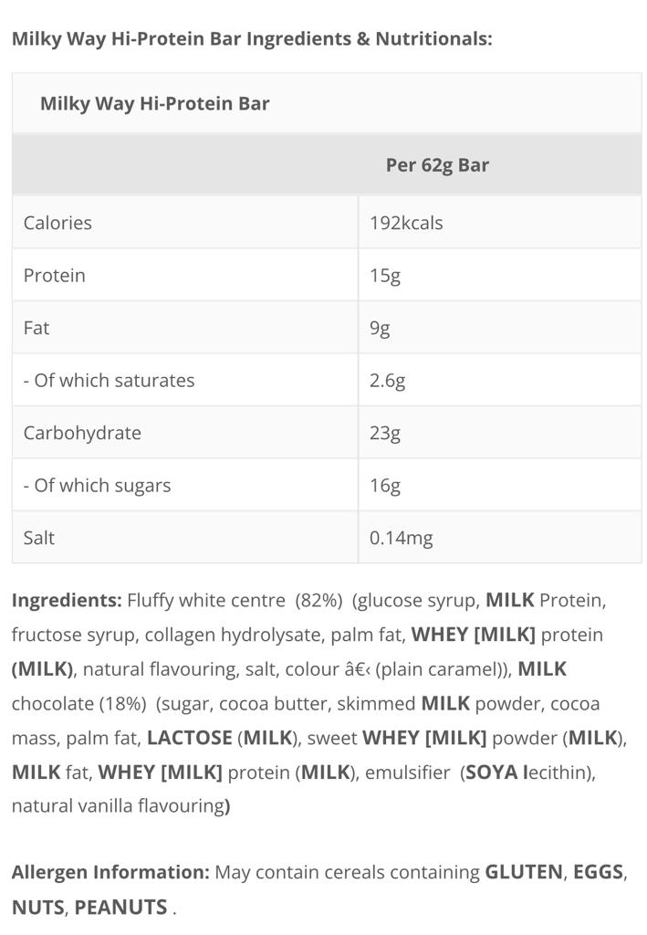 Milky Way Protein bar (12x50g)