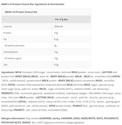 M&M Protein Bar - 12x51gr