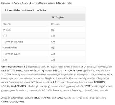 Snickers Protein Brownie (12x50g)