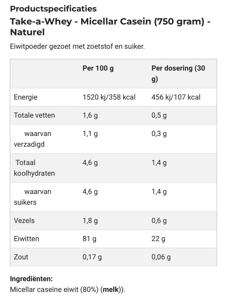 Take-a-Whey Micellar Casein