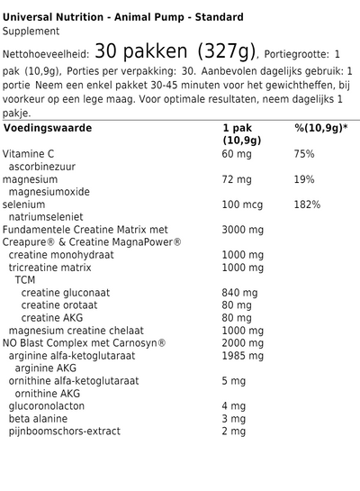 Animal Pump pre-workout