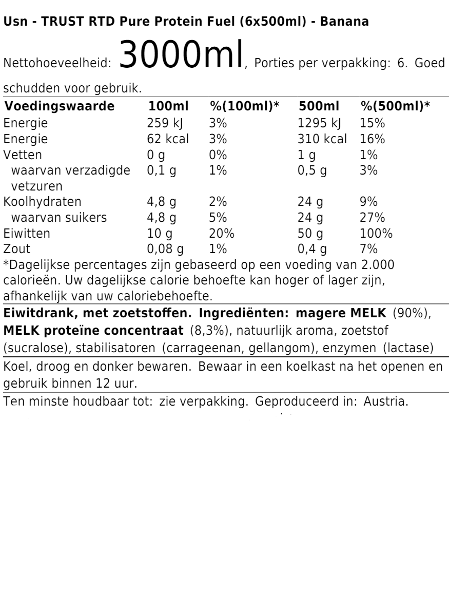 TRUST RTD Pure Protein Fuel (6x500ml)