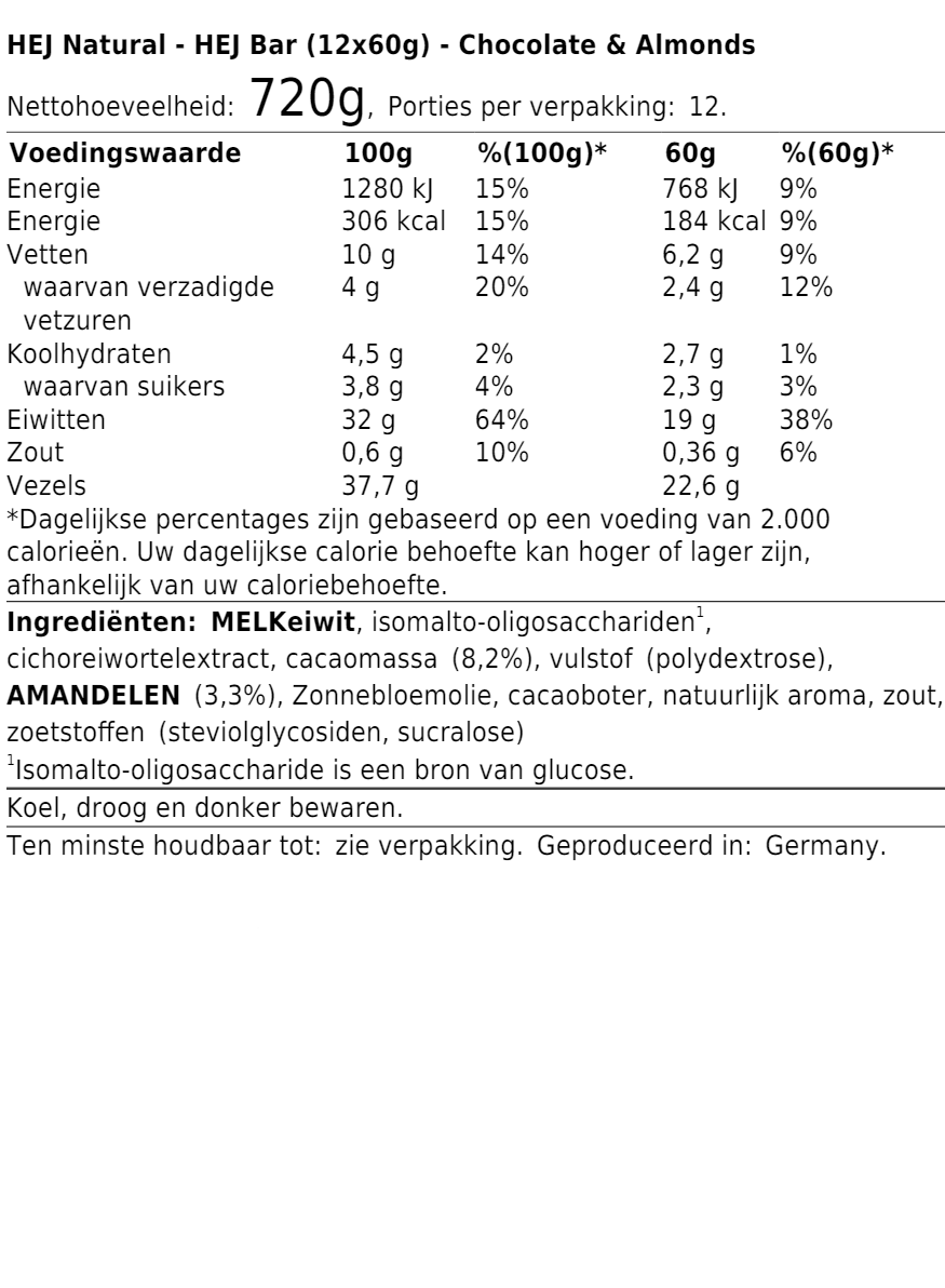 HEJ Protein Bar (12x60g)