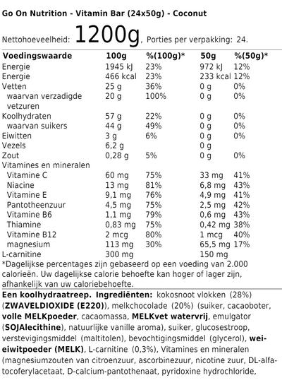 Vitamin Bar (24x50g)