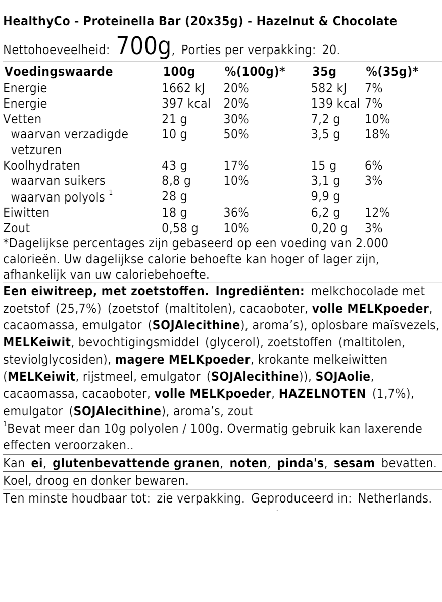 Proteinella Bar (20x35g)