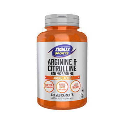 NOW37 Arginine 500mg & Citrulline 250mg - 120 veg caps