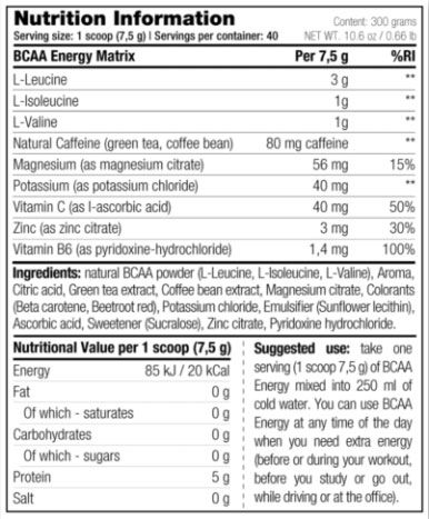 Stacker2 - BCAA Energy - 300 gr